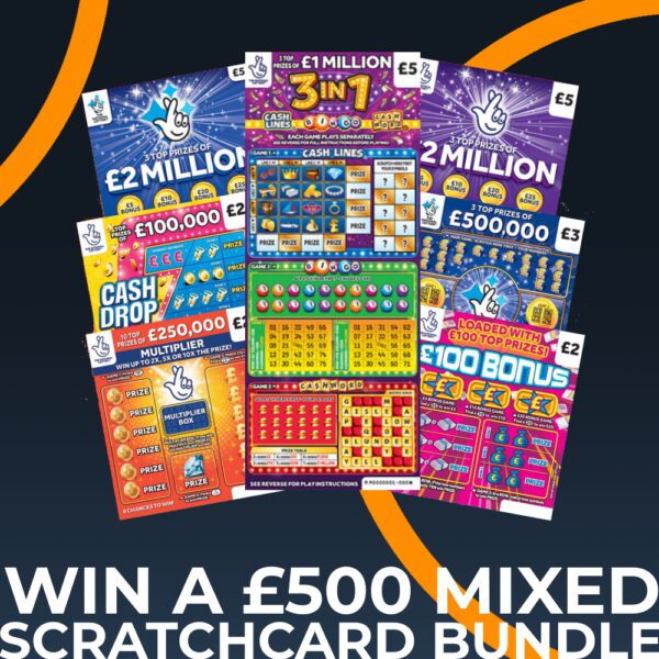 Win a £500 Mixed Scratchcard Bundle