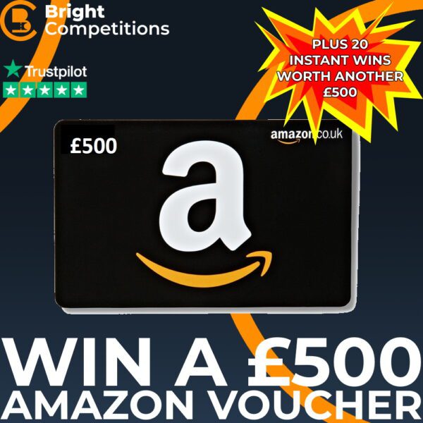 Win a £500 Amazon Voucher (or £500 Cash) + 20 Instant Wins Worth £500