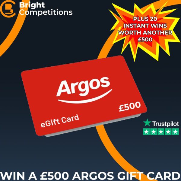 £500 Argos Voucher + 20 Instant Wins Worth £500