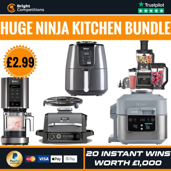 Huge Ninja Bundle + 20 Instant Cash Wins Worth £1000