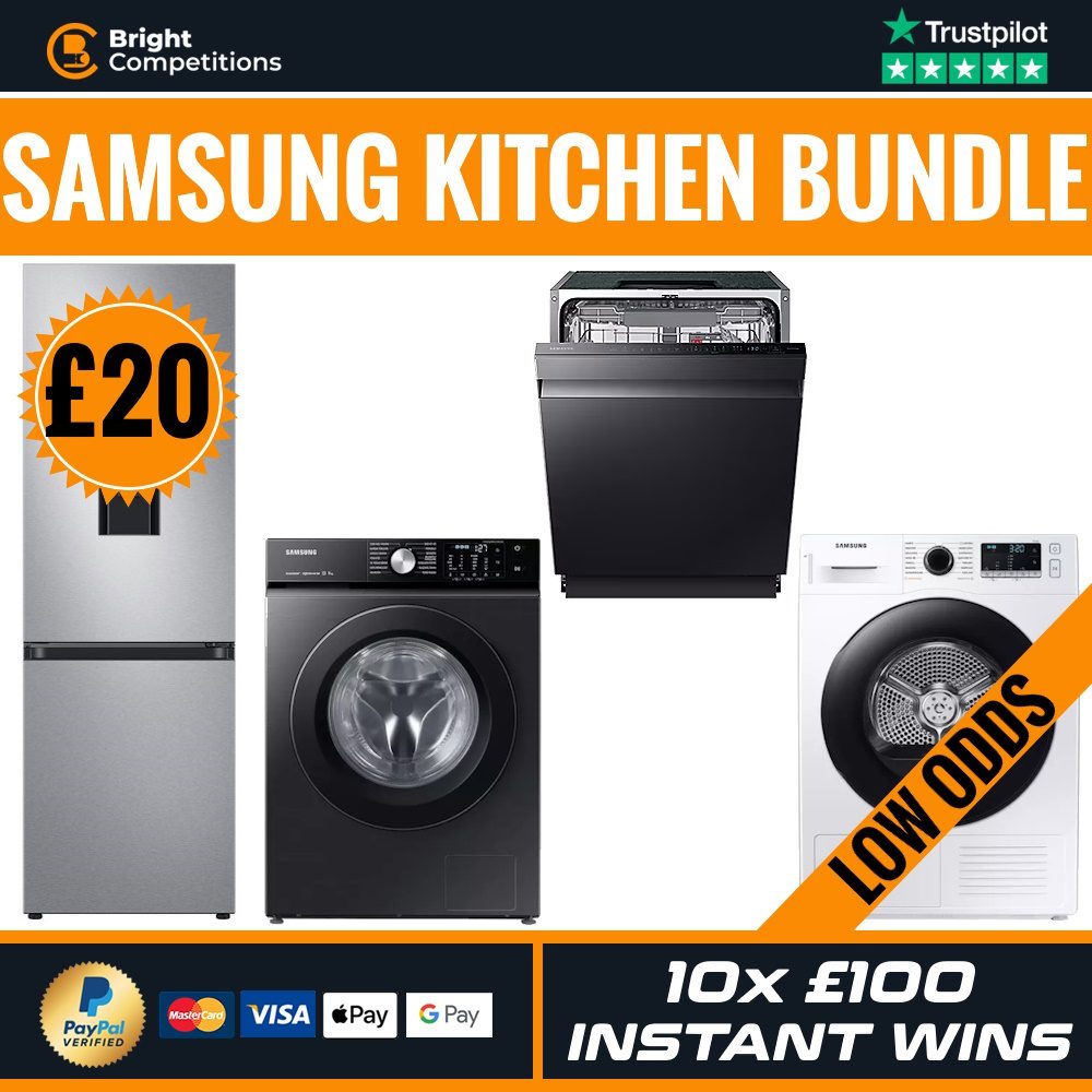 Samsung Kitchen Bundle 10x 100 Instant Wins LOW ODDS Bright   SamsungKitchen 