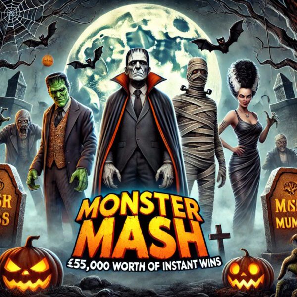 Monster Mash -1060 Instant Wins Worth £55,000 & £1,000 Jackpot