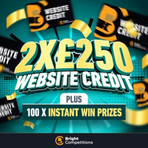 Website Credit! 100x Instant Credit Wins & 2x £250 Credit Jackpot