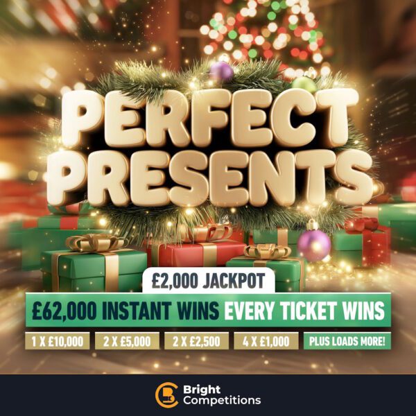 Perfect Presents - EVERY TICKET WINS! PLUS - £10k, £5k, £2.5k, £1k & More & £2k Jackpot