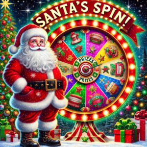 Santa’s Wheel! 62 Instant Wins & 4 Spinning Wheels to Find for a Spin on the Wheel!