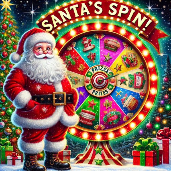 Santa’s Wheel! 62 Instant Wins & 4 Spinning Wheels to Find for a Spin on the Wheel!