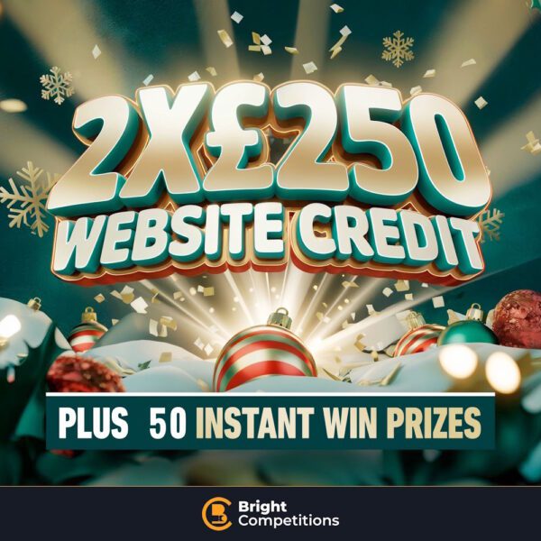 Christmas Website Credit! 50x Instant Credit Wins & 2x £250 Credit Jackpot