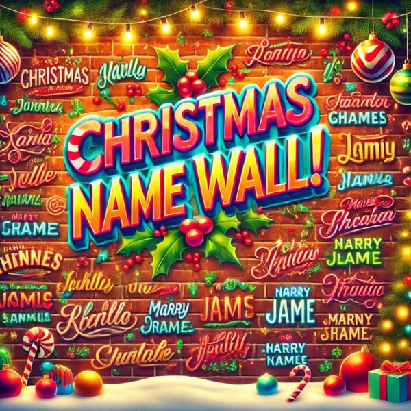 Christmas Name Wall - 286 Instant Wins & 20 Names on the Wall