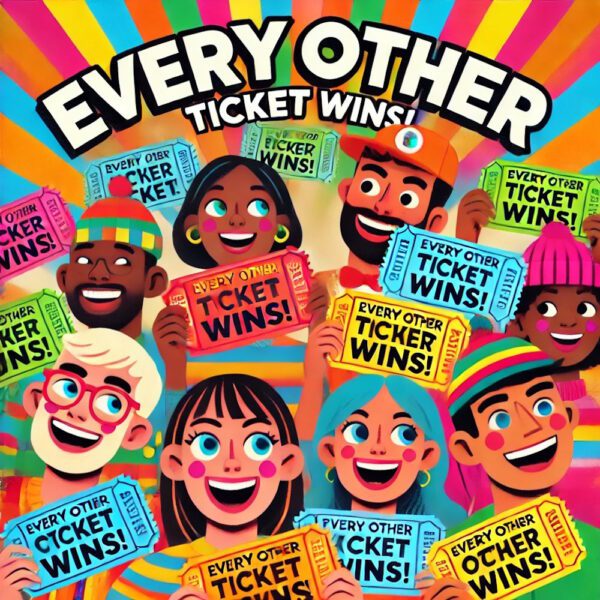 Every OTHER Ticket is a Winner! & 5x £100 Cash Jackpots